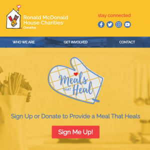 Ronal McDonald House of Charities, email design