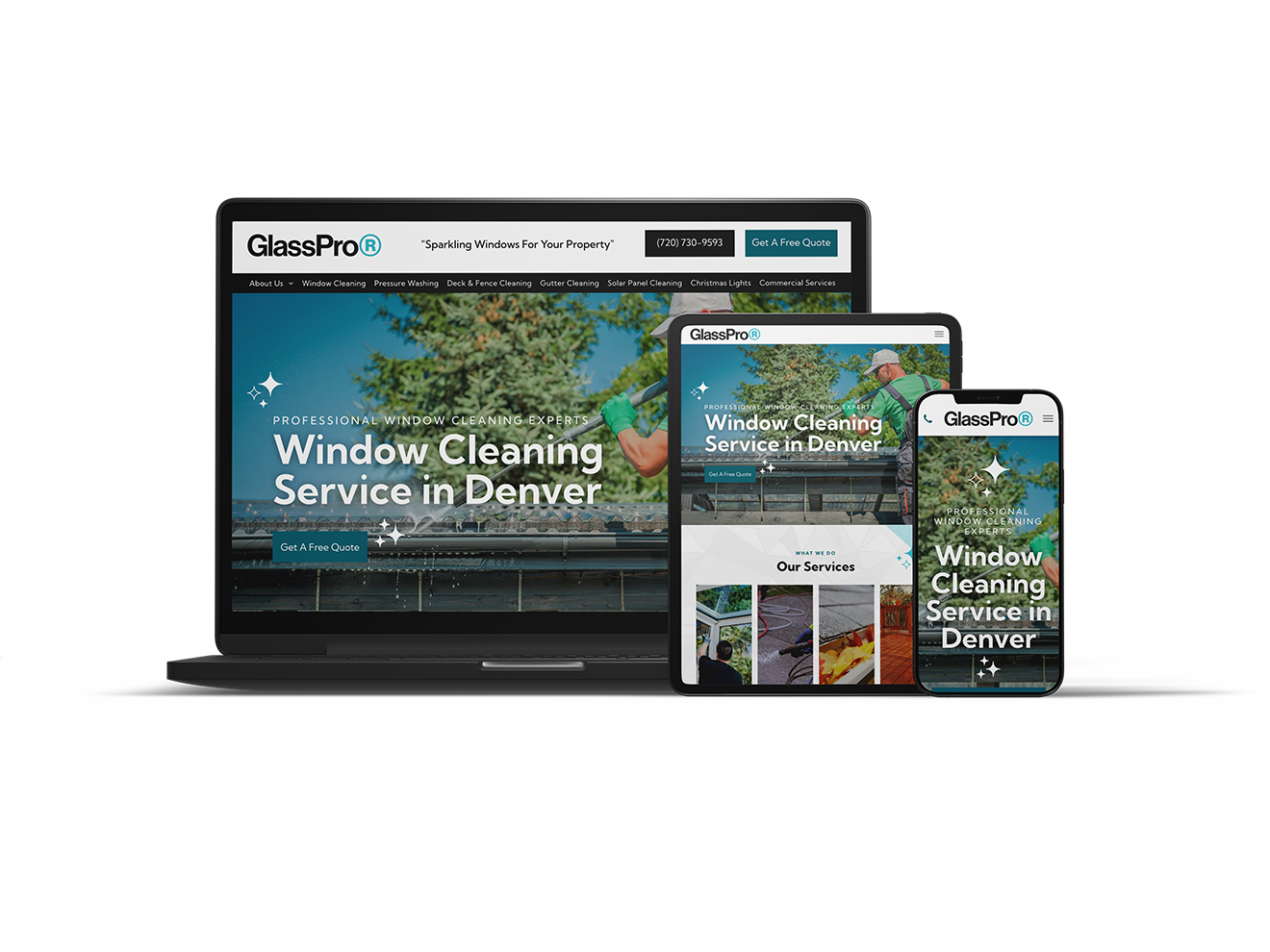 Glass Pro website design