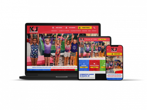 KJ'S Gymnastics website design