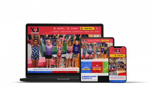 KJ'S Gymnastics website design