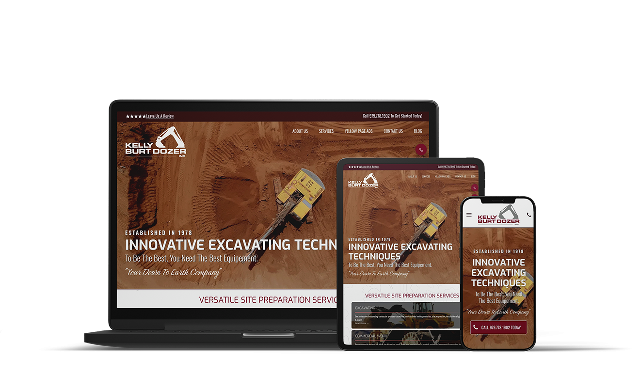 Kelly Burt Dozer website design